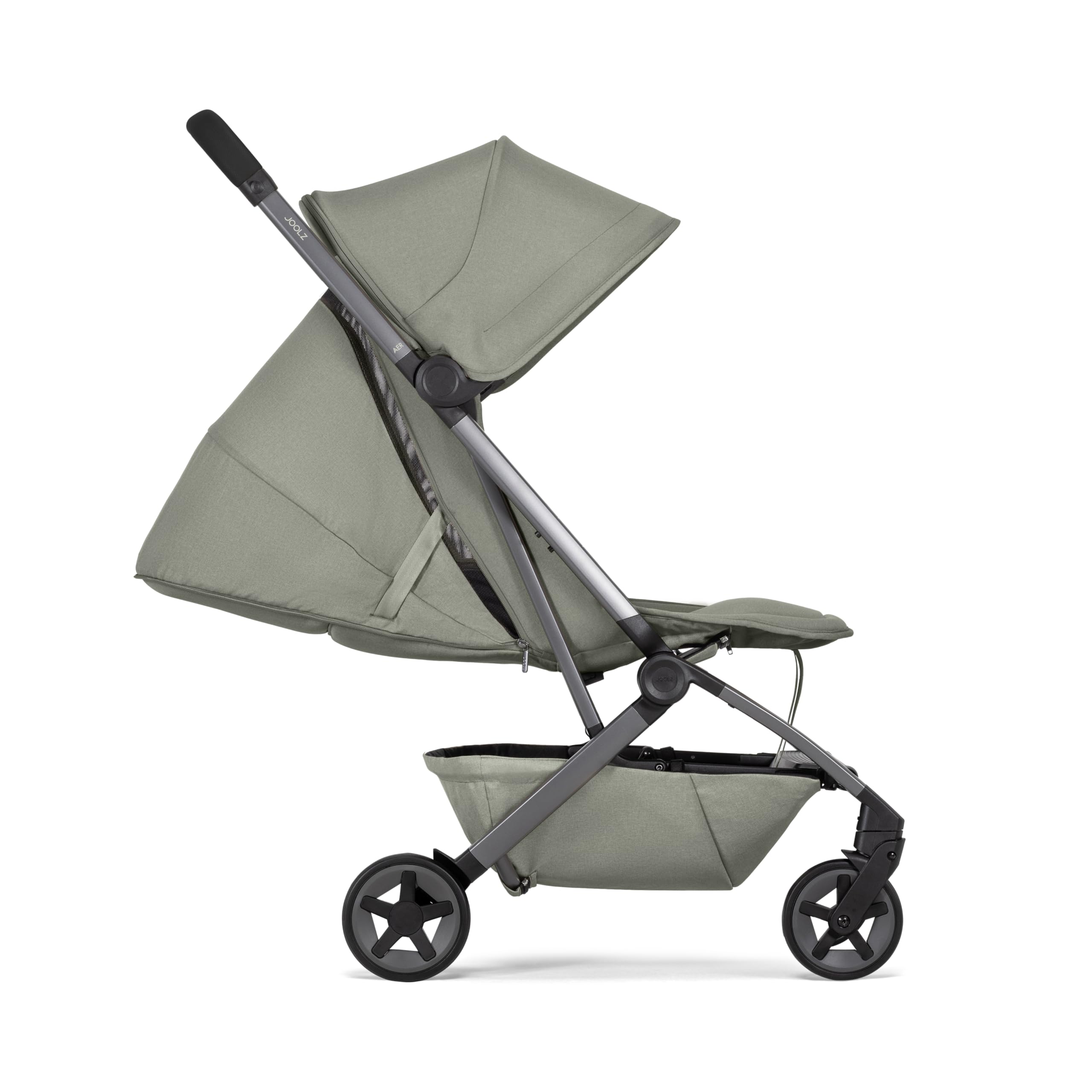 Joolz Aer2 Cochecito de Bebé Ligero y Silla de Paseo de Viaje – Compacta y Plegable con una Mano, Asiento Reclinable, Capota UPF 50+, Reposapiés Ajustable, Apta para Cabina de Avión - Sage green