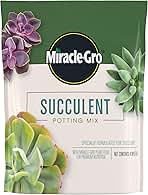 Miracle-Gro Succulent Potting Mix, For Indoor Succulents, Aloe Vera and More, Made with Miracle-Gro Plant Food, 4 qt