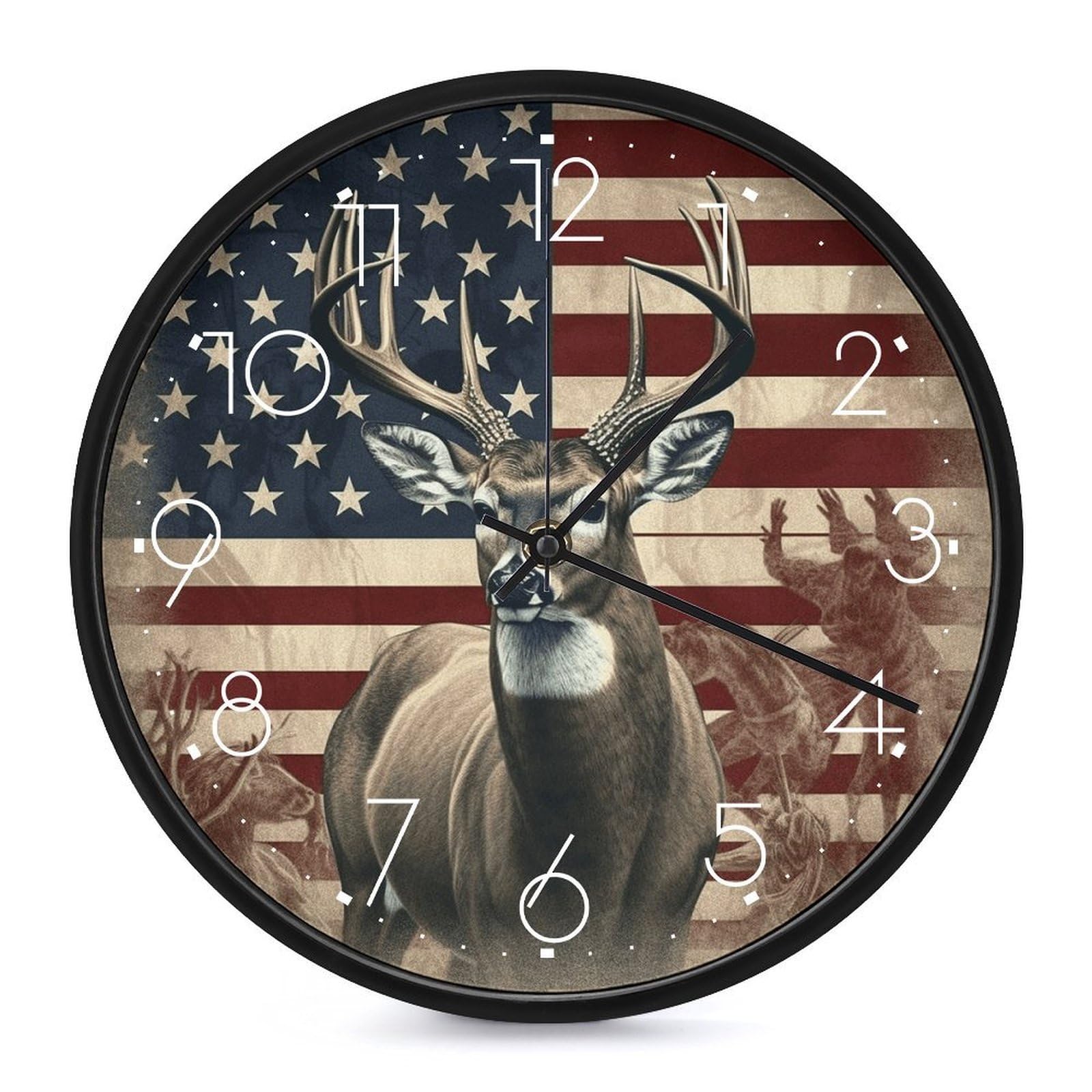 Horloge silencieuse drapeau USA : la solution anti-tic-tac pour un sommeil paisible
