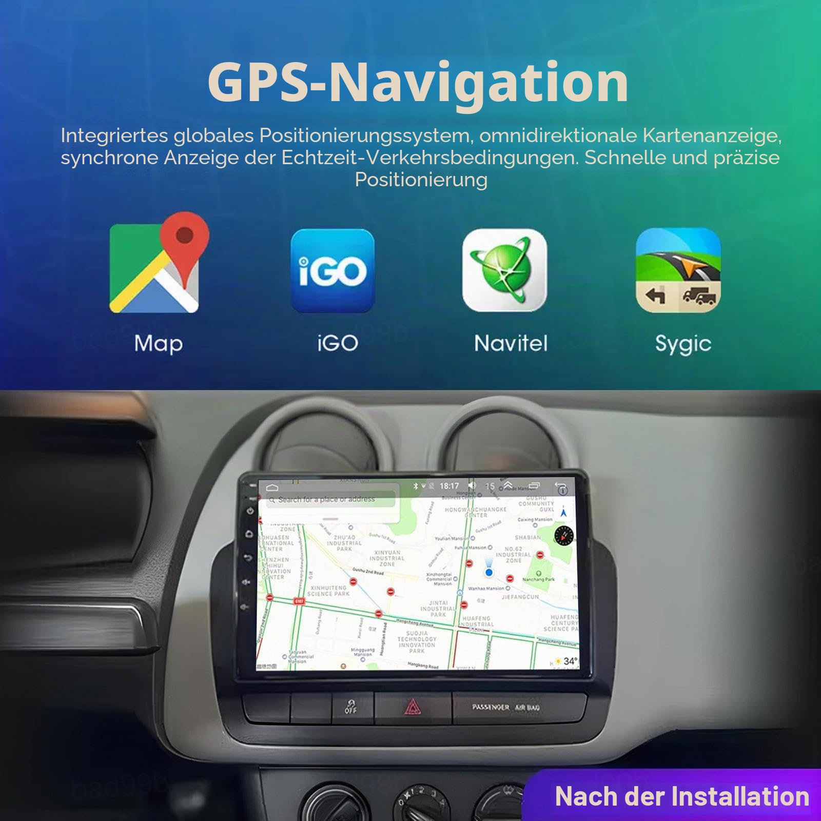 Android 15 9" Auto Stereo GPS Navigation Für Seat Ibiza 2012-2015 Zubehör Einfügen und verwenden Unterstützt Radio/Multimedia/Dual USB DVR MP5/Bluetooth Lenkradsteuerung,MS901