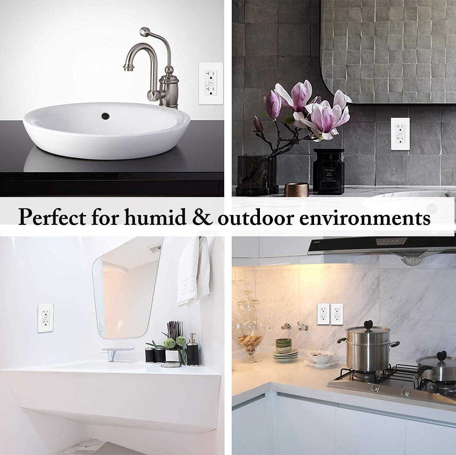 Bіg Sаlе NineLeaf 10 Pack 20 Amp GFCI Outlet Receptacles,Tamper-Resistant(TR)and Weather-Resistant(WR) with LED Indicator, Decorative Wall Plates and Screws Included, ETL Certified, White Suреr Chеар 🛒 NineLeaf 10 Pack 20 Amp GFCI Outlet Receptacles,Tamper-Resistant(TR)and Weather-Resistant(WR) with LED Indicator, Decorative Wall Plates and Screws Included, ETL Certified, White