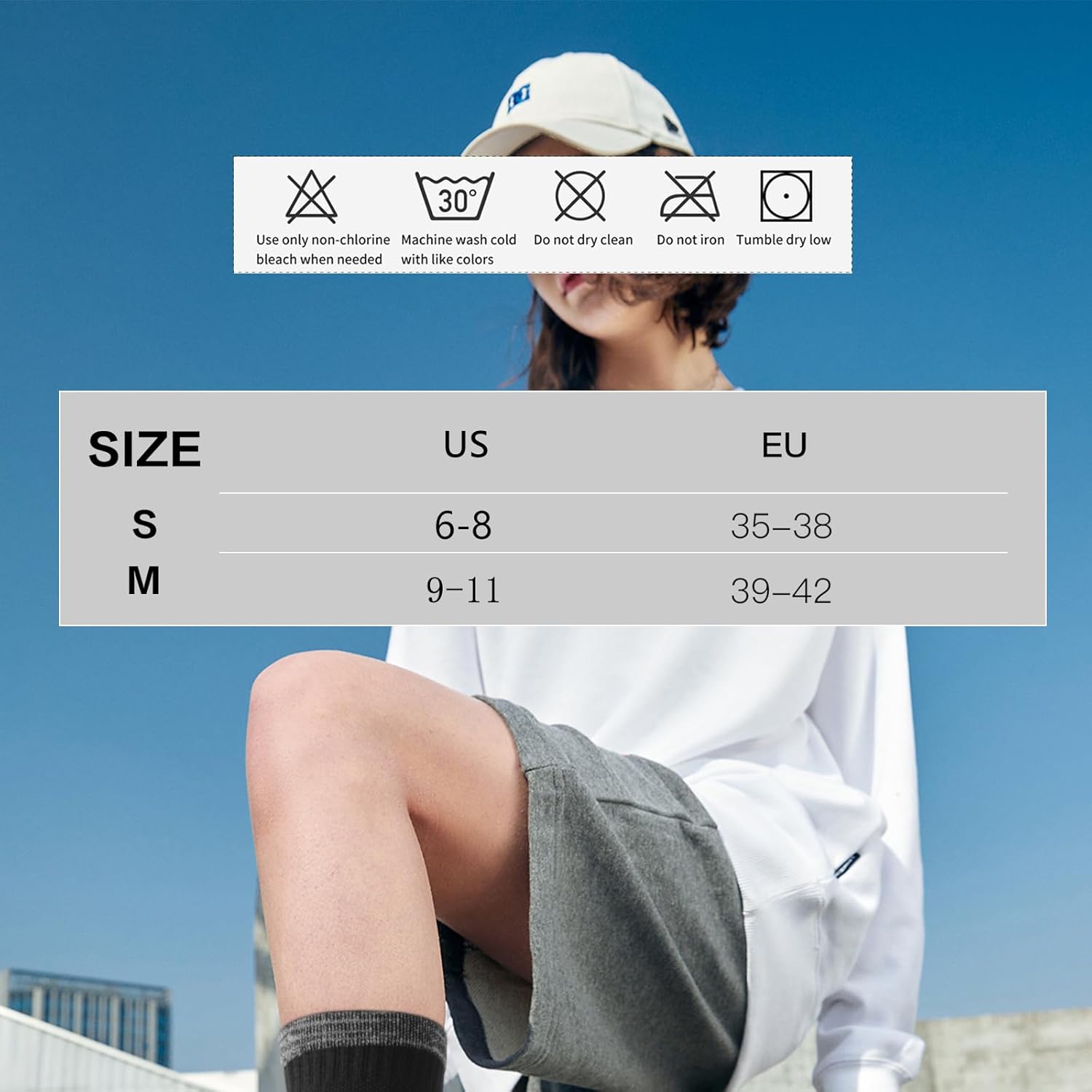 Crew Socks for Women Hiking Athletic Running Walking Cushioned Compression Cotton Socks 6 Pairs - Image 7