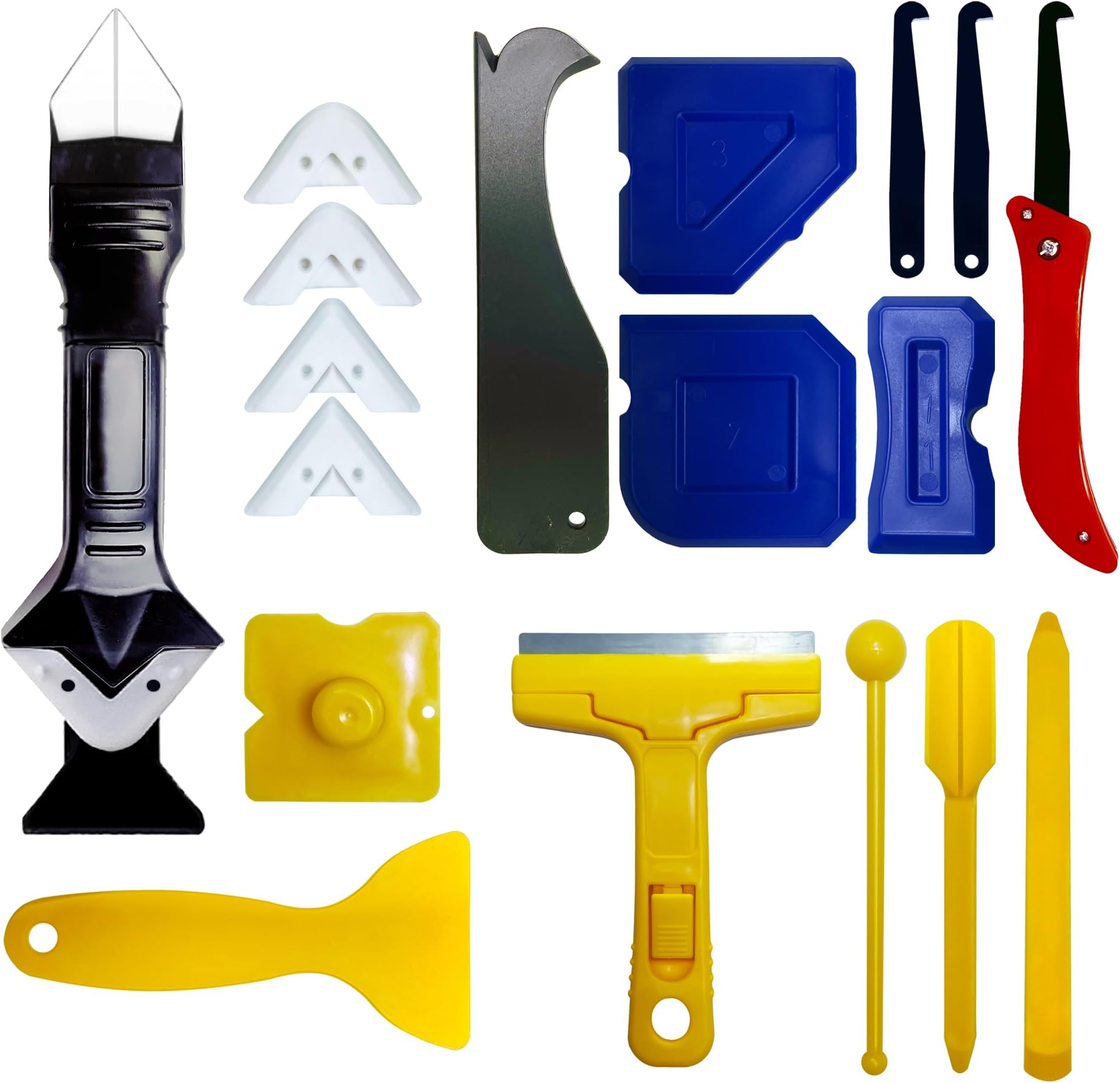 Silicone Caulking Tool Kit 3-in-1: Grout Sealant Remover Finishing ...
