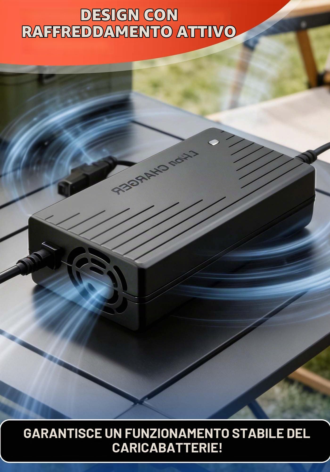 Caricabatterie al litio da 29,2V 10A per batteria LiFePO4 da 24V (25,6V),Caricabatterie AC-DC al Litio LiFePO4 24V per camper, impianti isolari, famiglie
