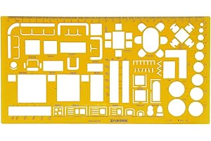 Interior Design Template Ruler: Precision Drafting Stencil for Architectural Plans