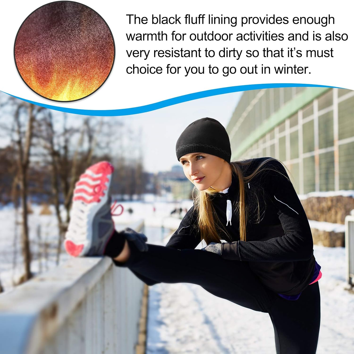 SATINIOR Men Warm Beanie Hat Winter Knitted Cuffed Hat Ski Skull Cap Fleece Lined Beanie - Image 6