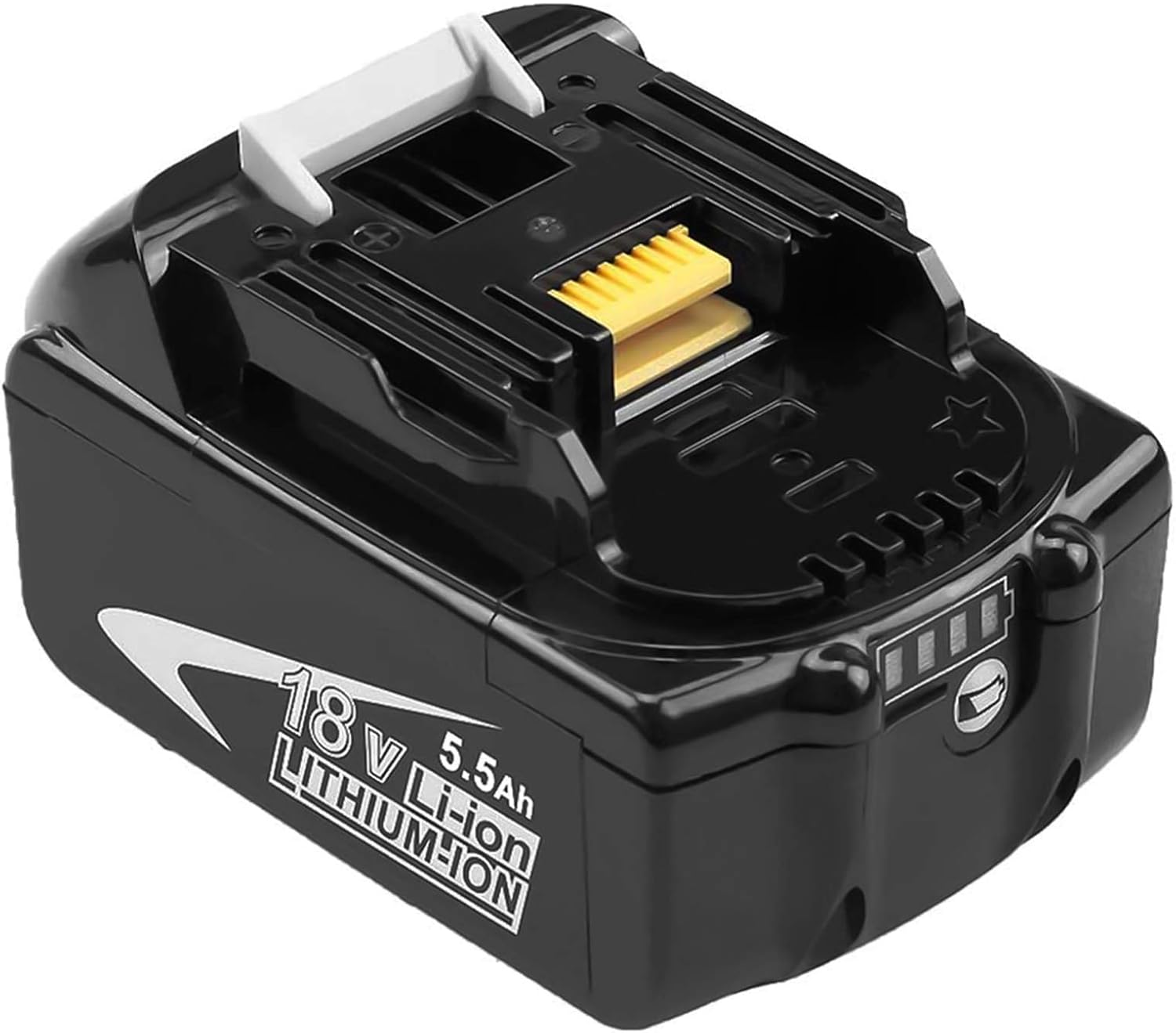 2 Baterías Recambio Para Makita 18V 5.5Ah - Compatibles Con BL1850B, BL1860B, LXT-400, Con Indicador LED