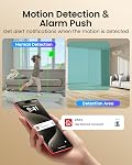 ZOSI Pan/Tilt Caméra de sécurité intérieure, C518 Prise en charge Smart Home Cam avec application téléphonique, 360° Voir moniteur bébé/petit/aîné, appel à la gestuelle, détection de mouvements,2 Mode audio, stockage de cartes à mémoire et à mémoire