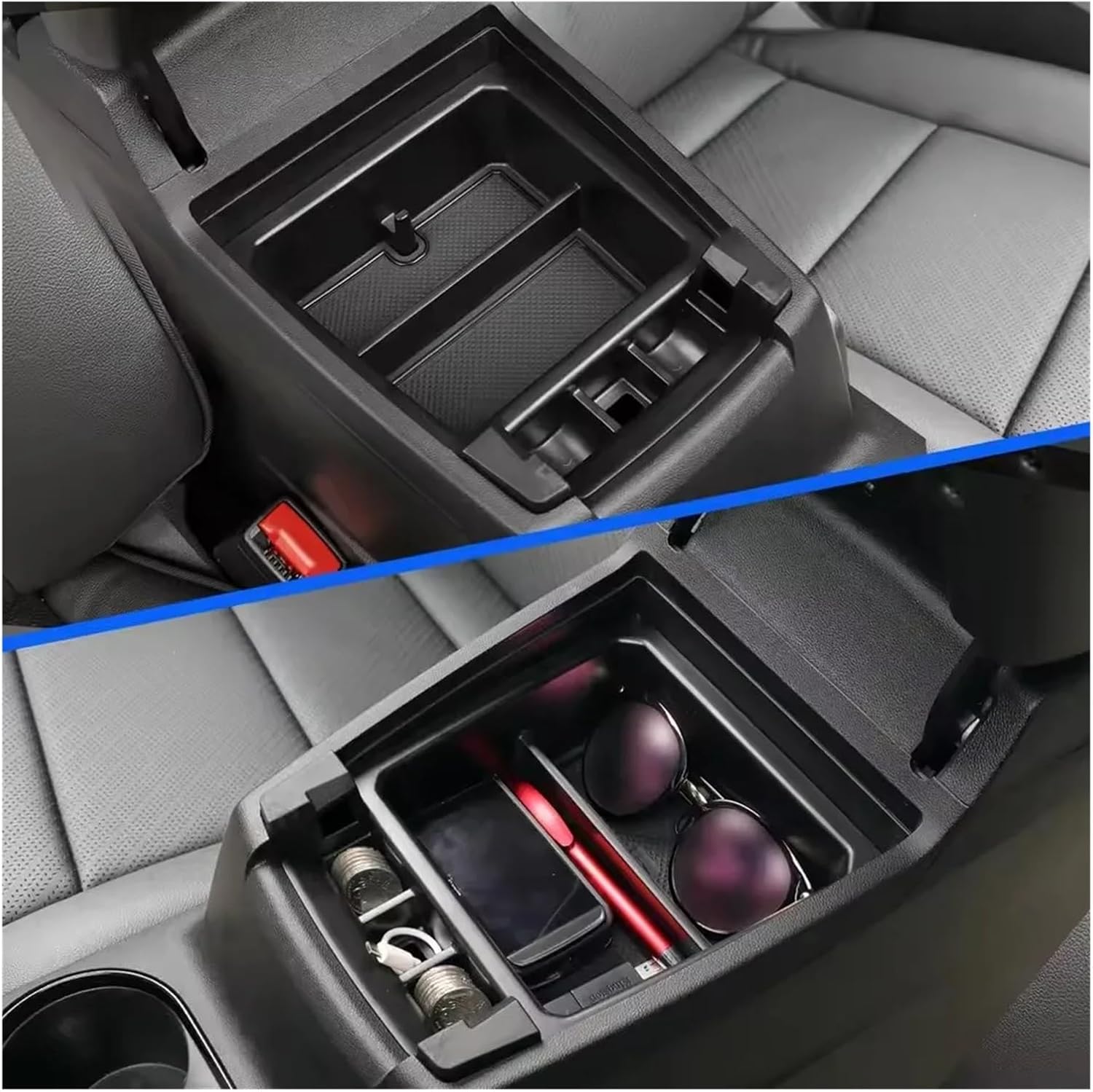 Compatible with Colorado 2023 2024 GMC Canyon Center Console Armrest Storage Box Organizers Tray Car Accessories Tidying