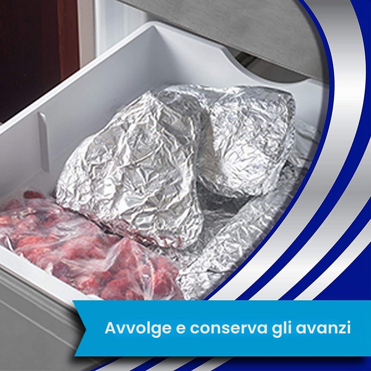 Carta alluminio cucina 【40 cm x 200 m 13 micron】 Grande malleabilità senza rotture, rotolo professionale ideale per dispenser di carta alluminio e pellicole, imballaggio resistente con sega.