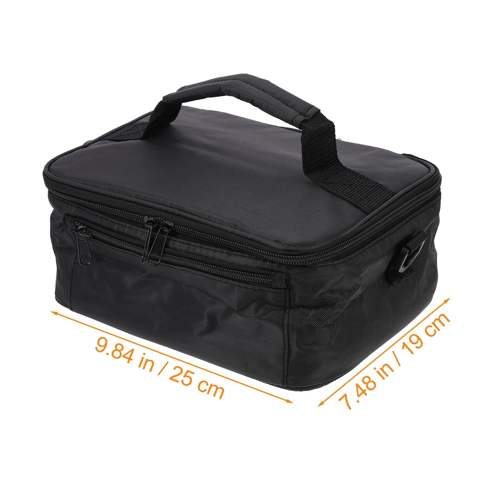Sewroro Bolsa Térmica Para Almuerzo Portátil 12v Bolsa Aislante De Alimentos De Oxford Para Coche Negro Para Viajes Oficina Exteriores