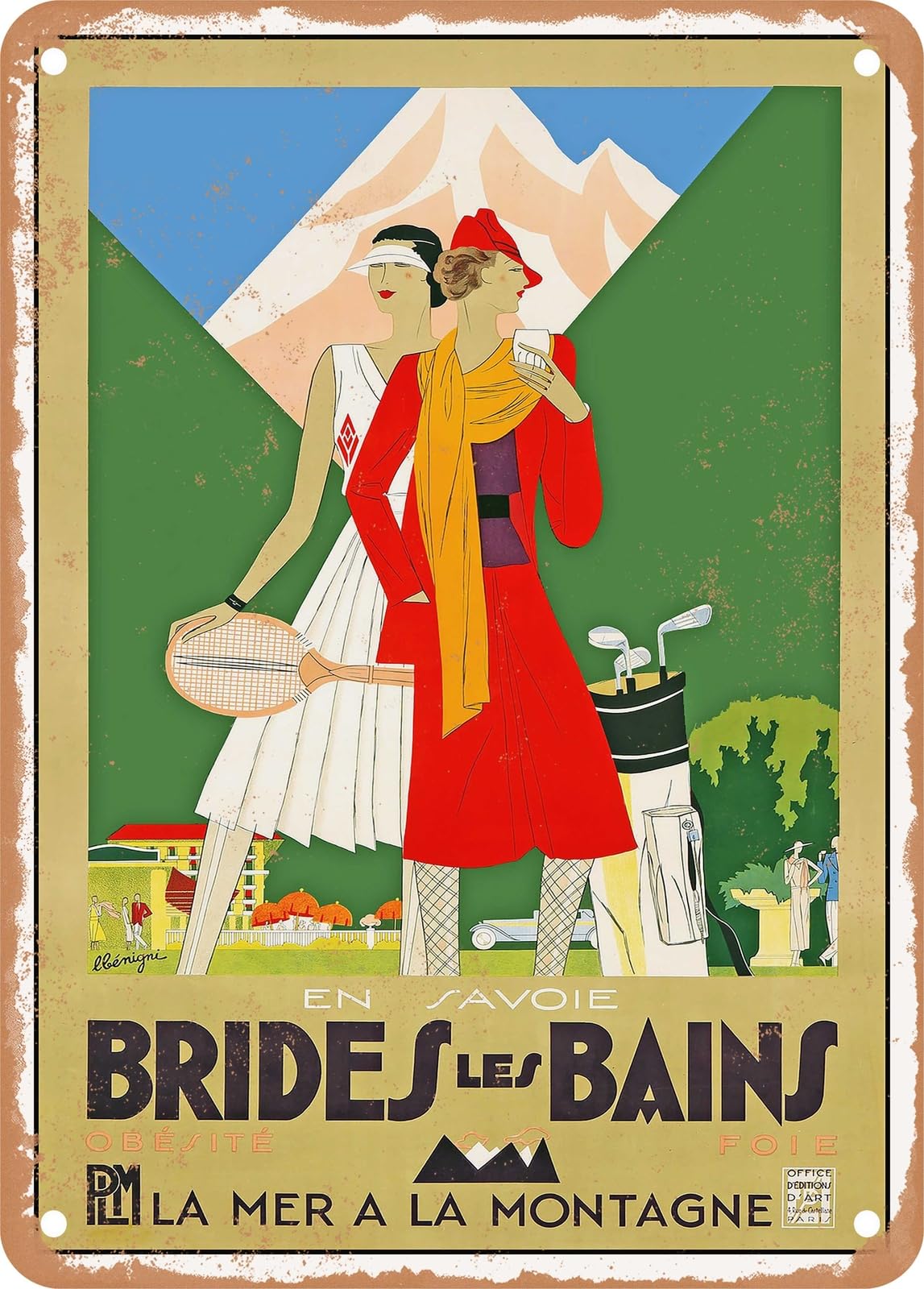 METAL SIGN - 1929 In Savoie, Brides-les-Bains PLM Vintage Ad home decor
