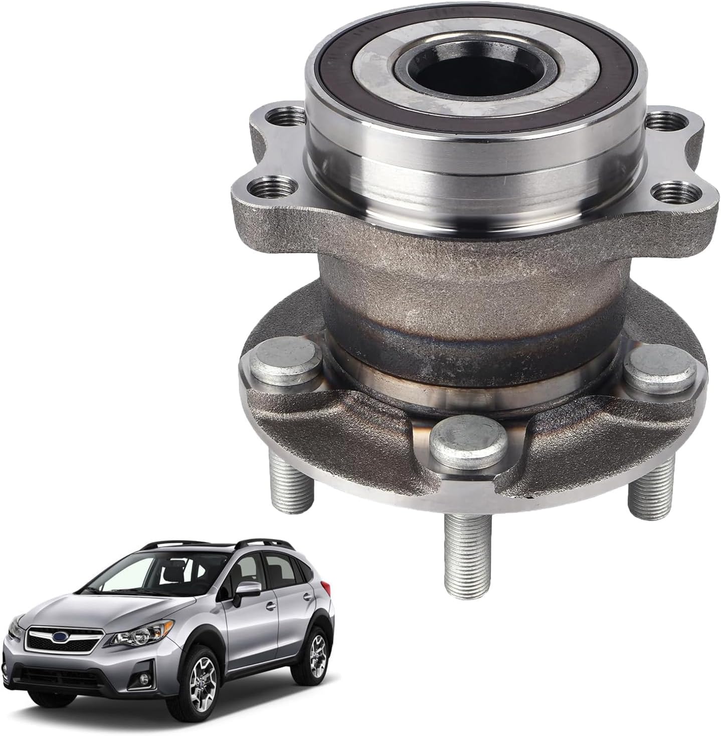 Rear Wheel Hub Bearing Assembly 512518 Compatible with Subaru Crosstrek Forester Impreza 2012-2018 - Replaces 28473FJ000 5-Lug w/ABS Magnetic Ring