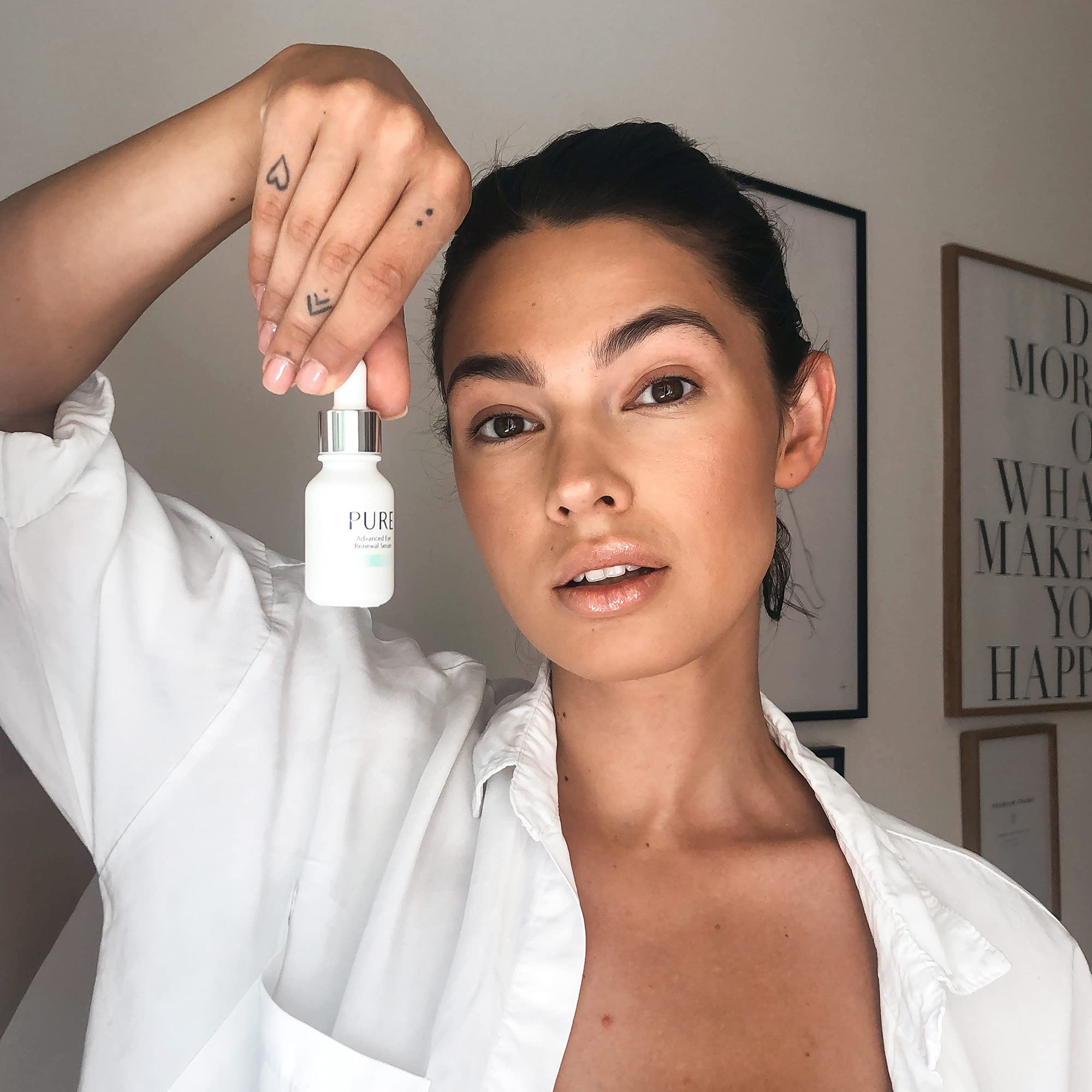 ORPHICA Pure serum do oczu 15 ml ujędrniające i regenerujące serum przeciw cieniom pod oczami i obrzękom, do wszystkich typów skóry, z witaminą A, E i B3, kompleksowa pielęgnacja skóry wokół oczu