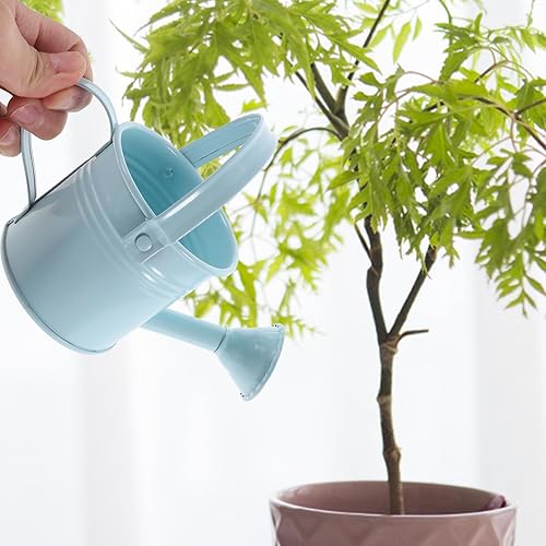 Miniatura 7 de Regadera de metal pequeña para plantas al aire libre, jardín patio, flores del hogar, 2 unidades, color aleatorio, 5.9 x 2.95 pulgadas