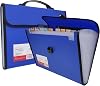 Expanding File Folder with Labels, 13 Pocket Accordion File Organizer, Letter A4 Size, Blue