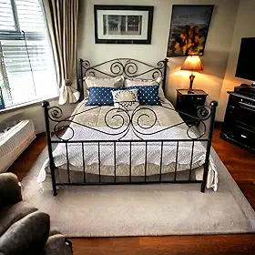 Cama de Casal com a Qualidade e Durabilidade que o Ferro Traz. Preto