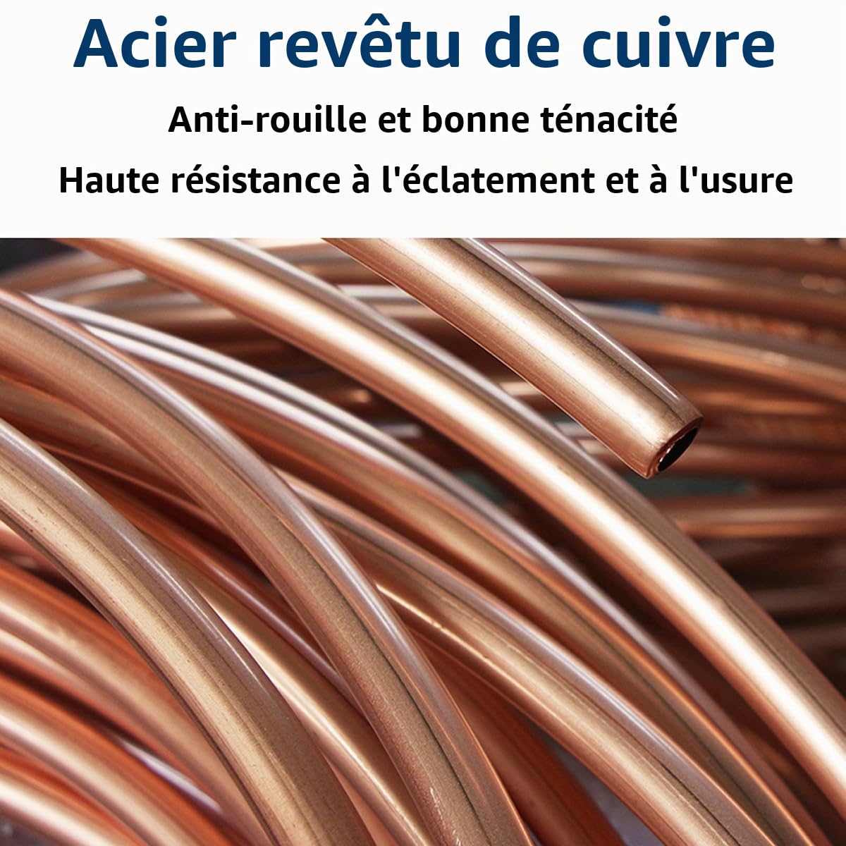 Tuyau de Frein en Cuivre - 10m, 3/16" (4,75mm), Kit de Conduite de Frein et de Carburant