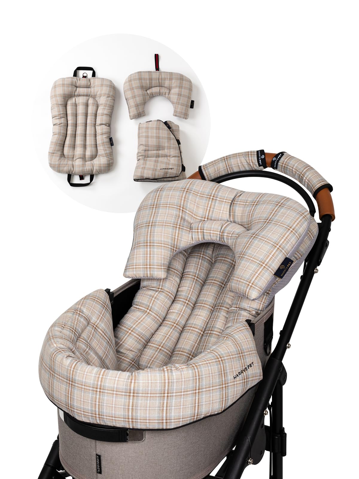 HARRYS PET チェック柄 クッション4点セット Amazon.co.jp: HARRYSPET ペットカートクッション [3点セット] British
