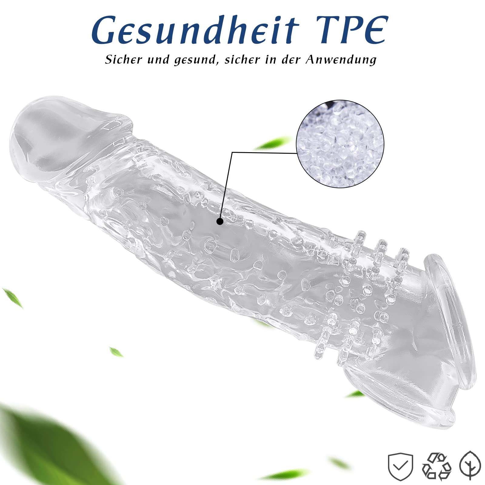 BDSMYEE Penishülle mit Rutschfest Verdickt Hodenring, Penismanschetten mit  dichte Beule,Penis Extender Sexspielzeug Penis Sleeve zur  Erektionssteigerung verzögerte Ejakulation (Transparent) : Amazon.de:  Drogerie & Körperpflege