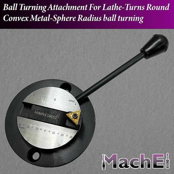MachEl Ball Turning Attachment For Lathe-Turns Round Convex Metal-Sphere Radius ball turning