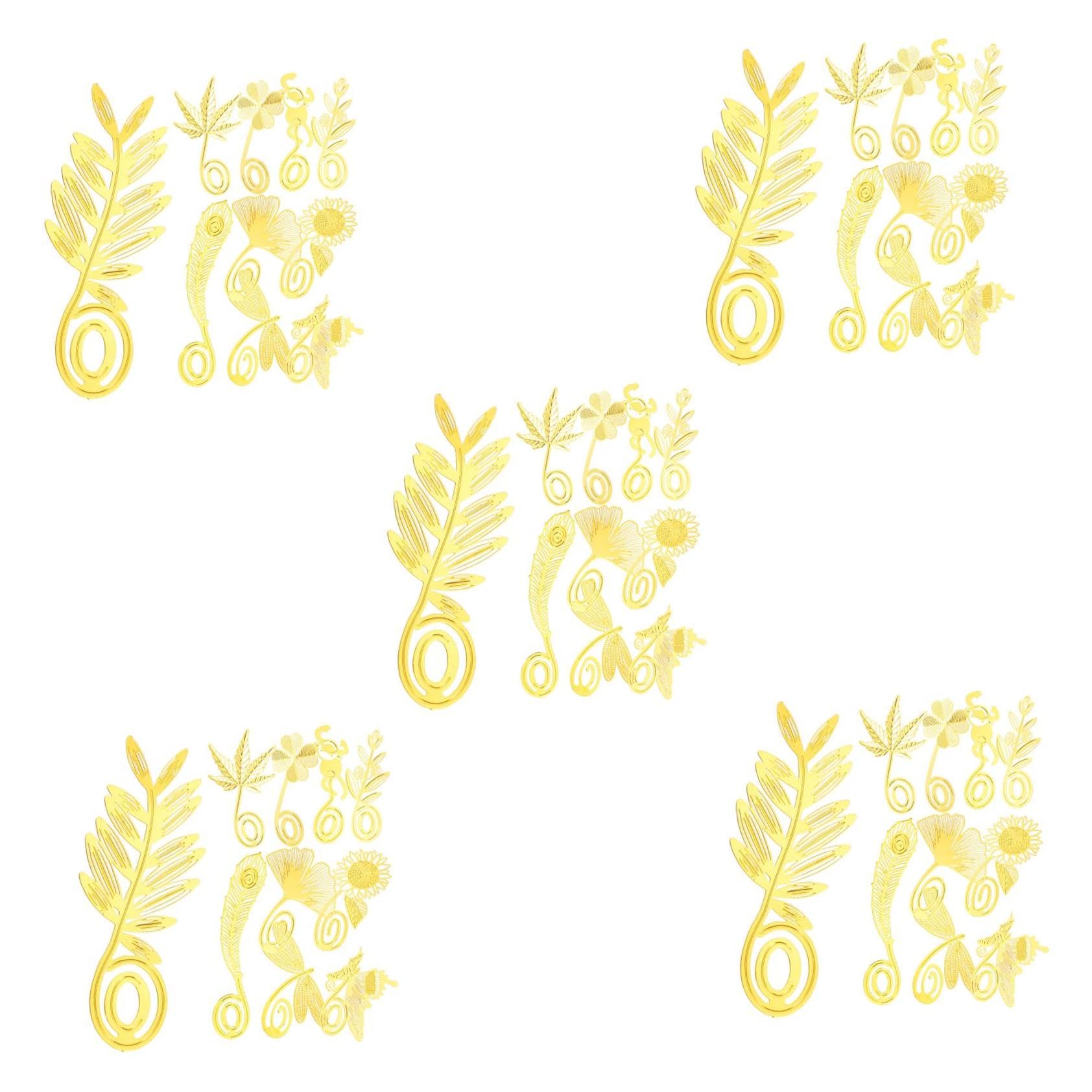 Signet esthétique feuilles creuses fleur : décor rétro métal - 8