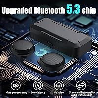 Vista 5 de 3T6B Auriculares Bluetooth para motocicleta con estuche de carga, altavoz Bluetooth para casco con micrófonos y control remoto, batería de 1900 mAh