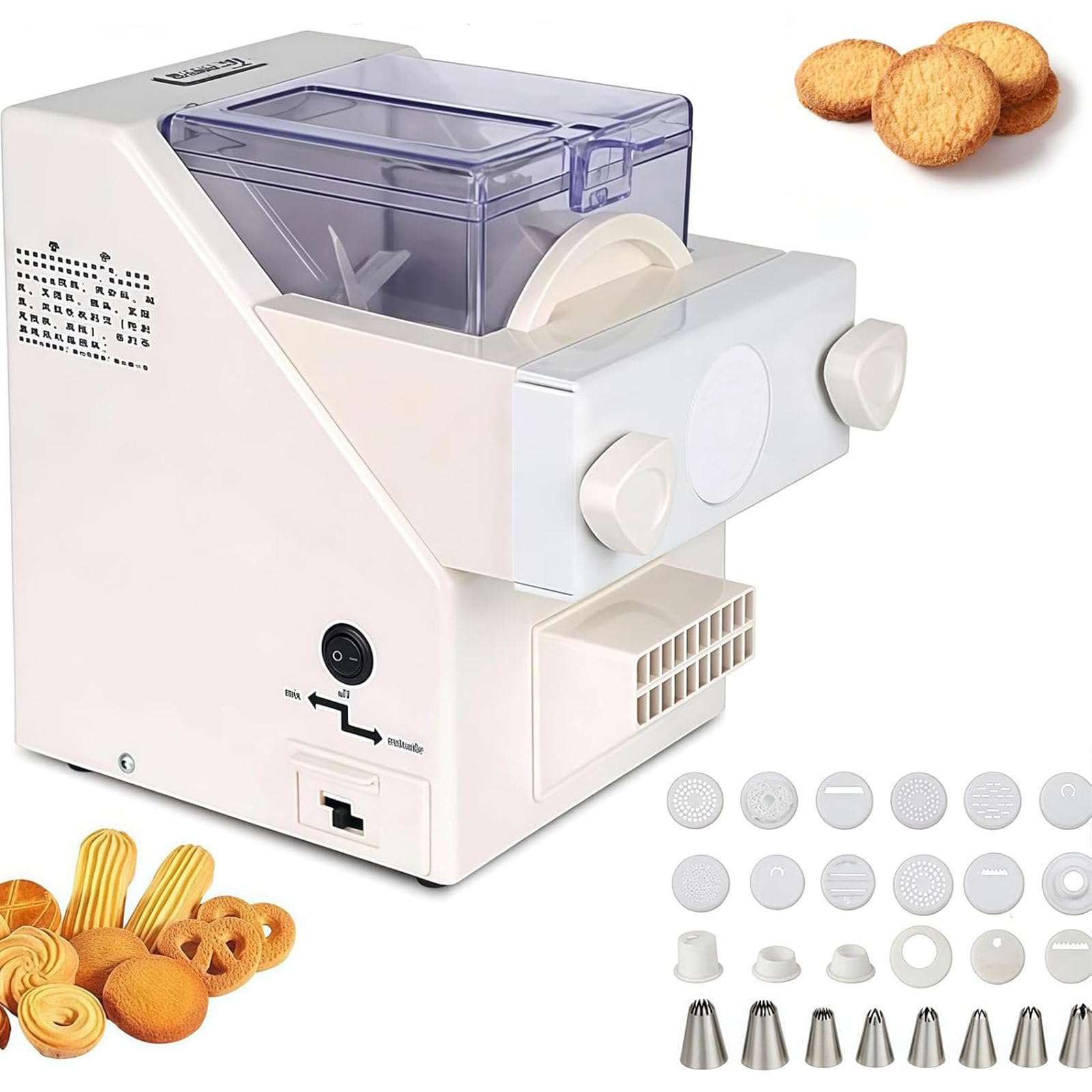 Máquina automática para hacer galletas con boquillas intercambiables, para postres, cocina y repostería en casa