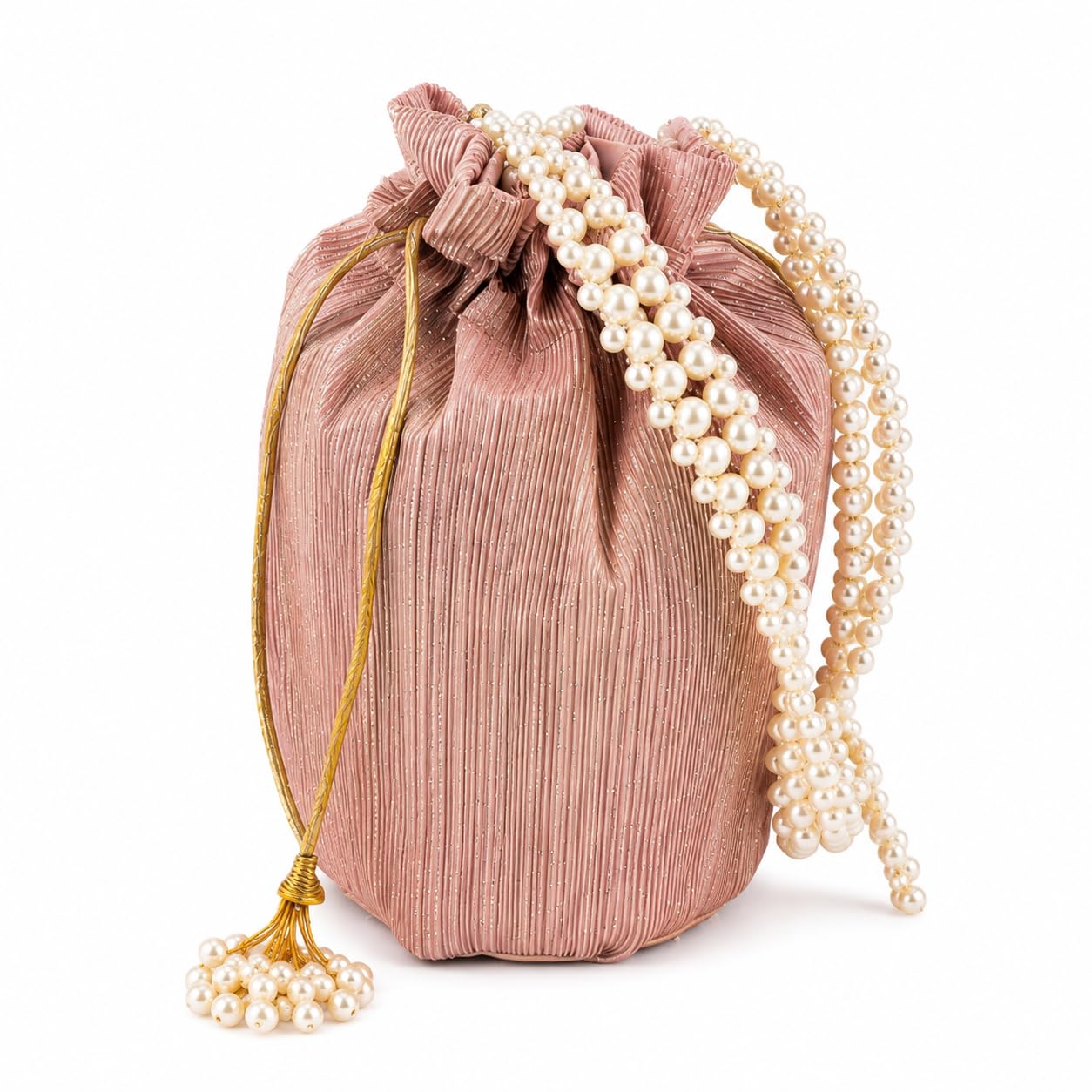 yunicron max Women's Premium Pearl Handle Potli Bag/Designer Metallic Drawstring Potli Purse for Wedding, Bridal/Ethnic Handbag for Women & Girls/Elegant Gift Clutch-picture-51