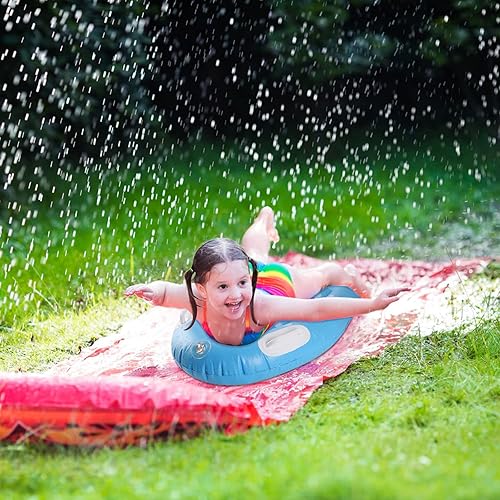 VEEST Accesorios para tobogán acuático para césped, bodyboard con asas, juguete divertido para tobogán de agua