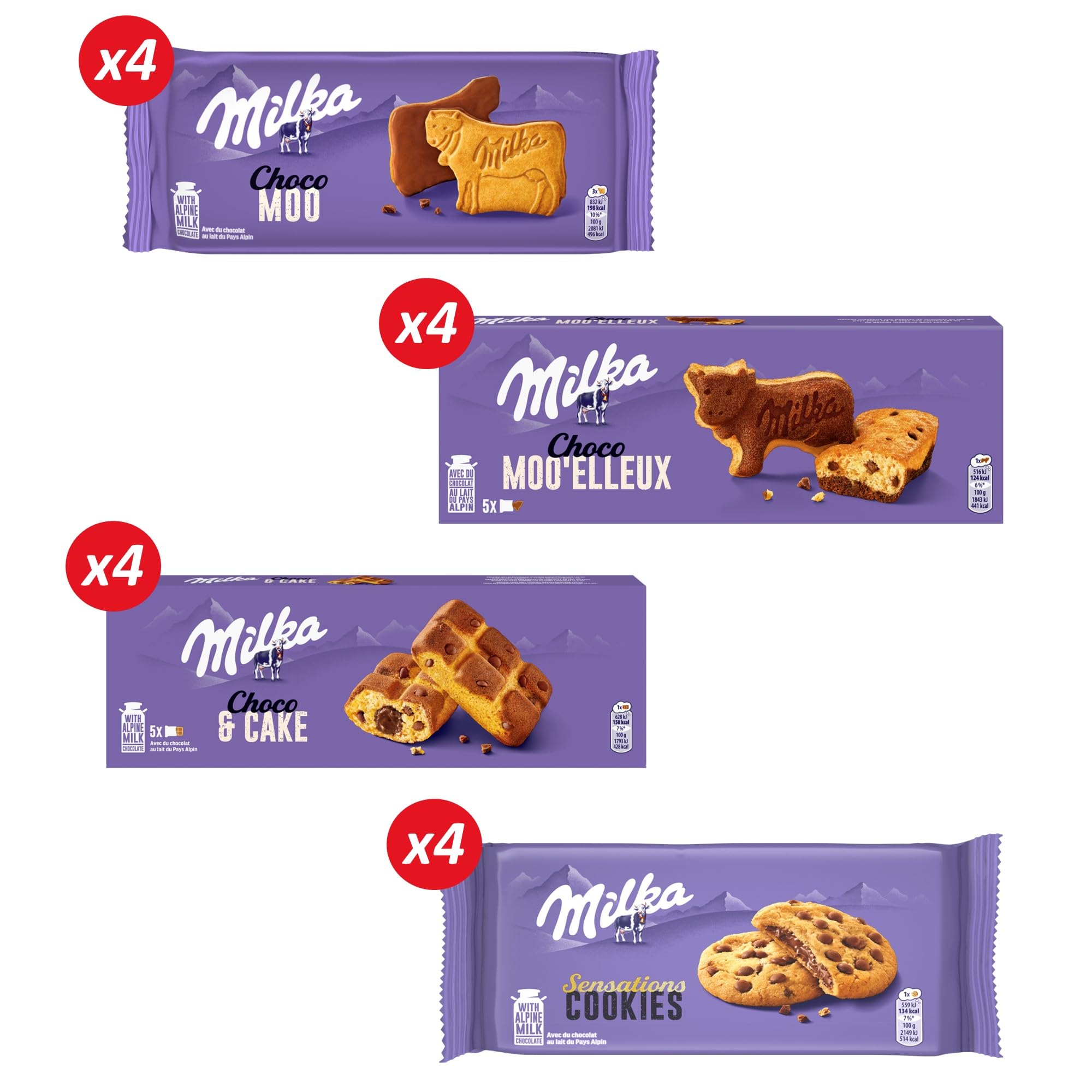 Milka - La Grande Boîte Assortiment Gâteaux Chocolat au Lait - 1x2,89kg