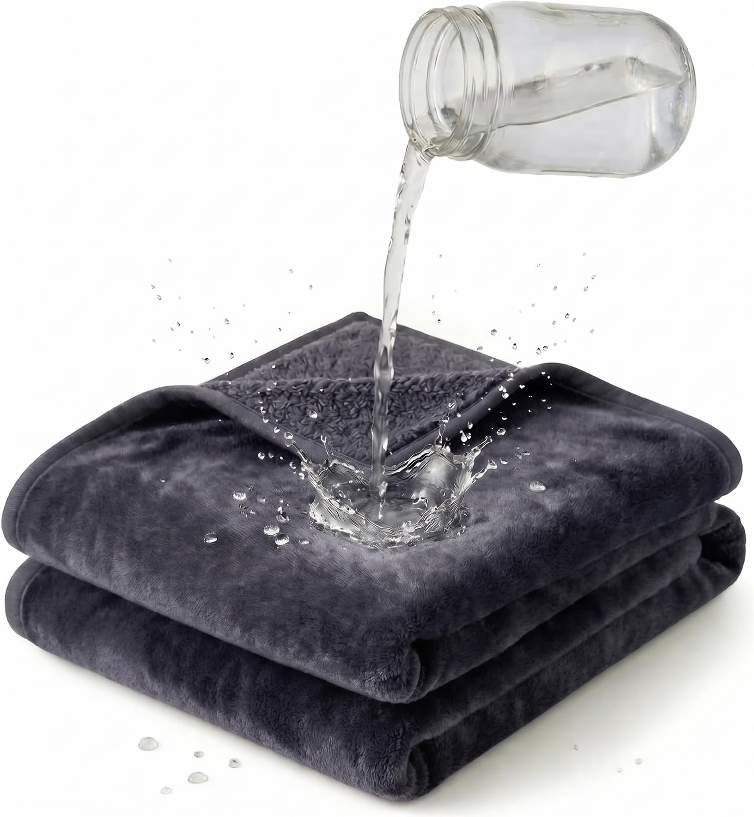 Waterproof Blanket 80"x90" for King Sized Bed, Stain Resistant, Reversible