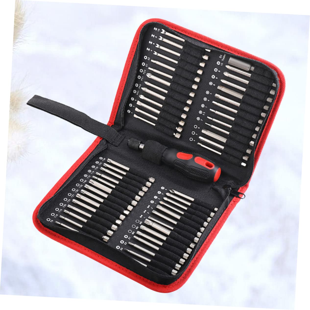 Juego de 55 Brocas Electrónicas S2 de Metal para Destornillador | Puntas Estrella, Hexagonales, Cruzadas y Triangulares, 1 Set, Uso en Taladro Recargable y Herramientas Eléctricas