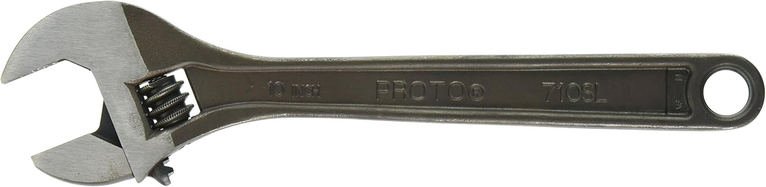 STANLEY Proto J710SL Clik-Stop Adj Wrench 10 Inch, Black