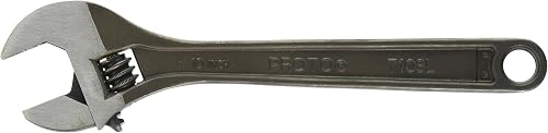 STANLEY Proto J710SL Clik-Stop Adj Wrench 10 Inch, Black