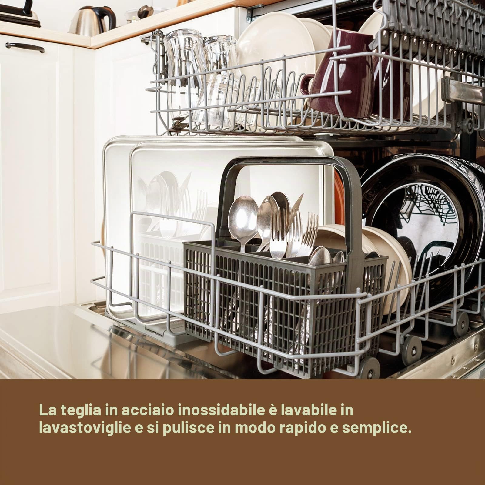 Herogo Set di 2 teglie da forno in acciaio inox (40,5 x 30,5 x 2,5 cm), grande teglia da forno per cuocere, lucida e antiruggine, atossica e sana, lavabile in lavastoviglie