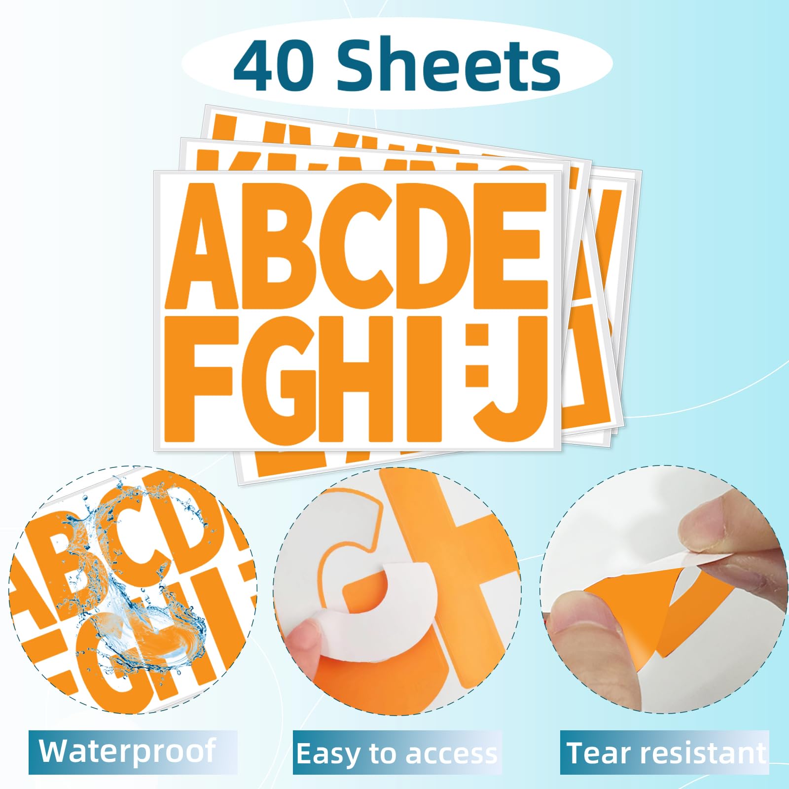 Orange Sticker Letters Snapklik.com : Starboling Letter Stickers, 3 Inch Orange Alphabet ...