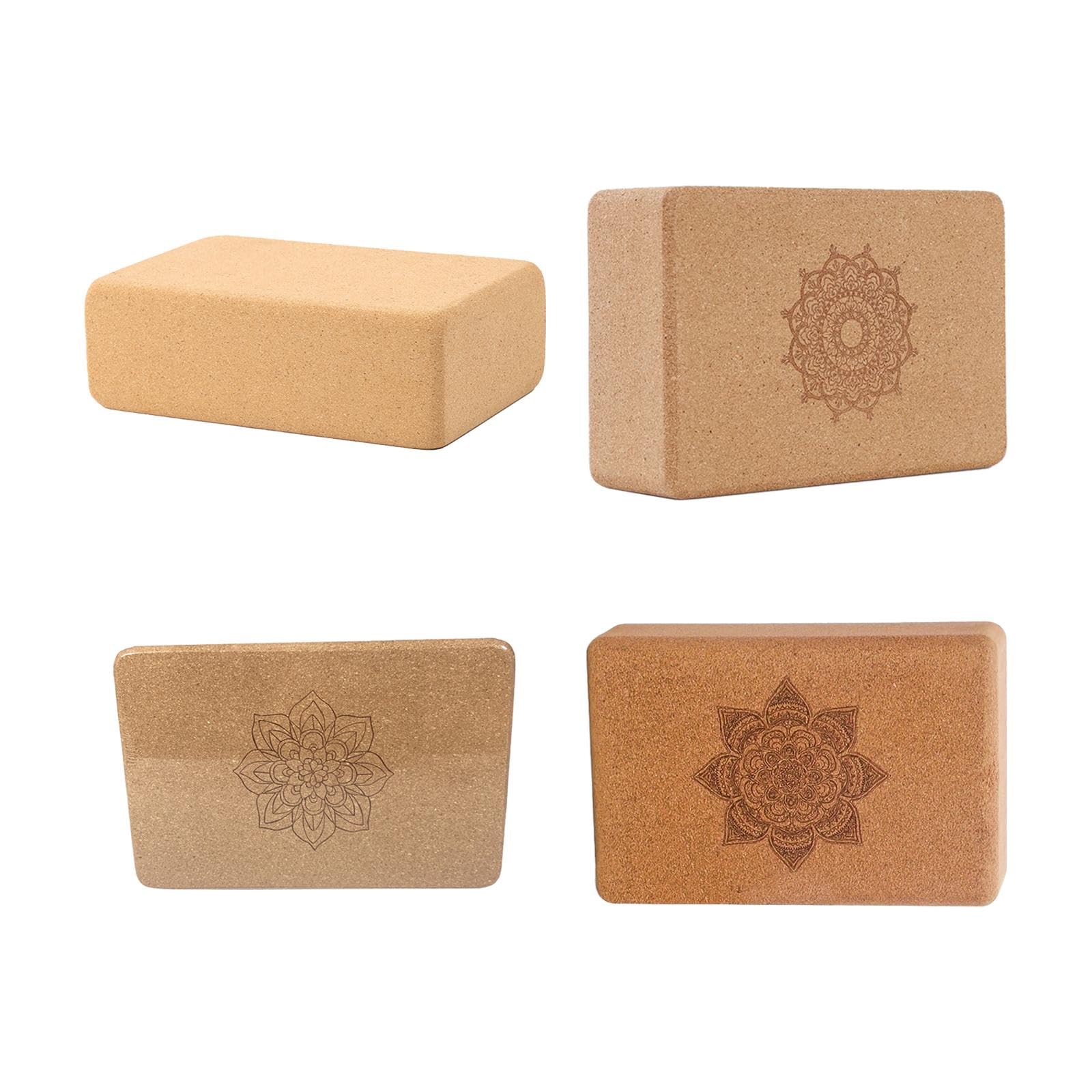Cork Yoga Block Portable Yoga Accessory for Deepen Stretches Fitness Pilates Style A-picture-10