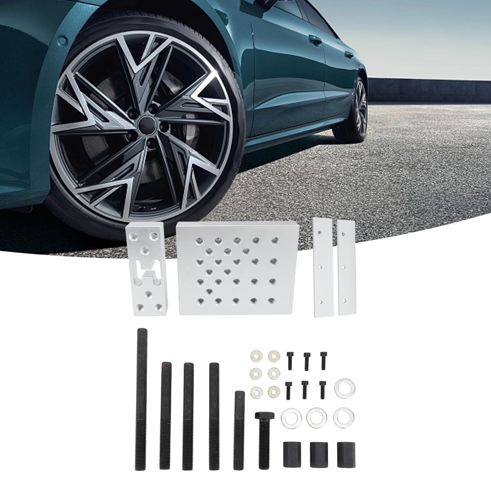 ZIZEV Hub Bearing Removal Installation Plate, Anti Slip Adjustable 30 Ton Easy to Use Universal Drill Press Support Plate Set for Car Wheel Hub