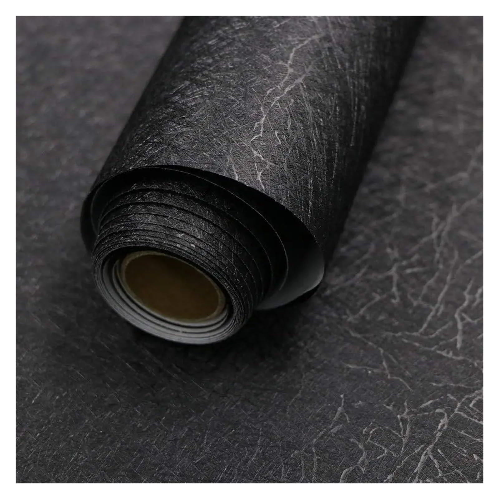 Papier peint imperméable vinyle noir 40cm pour rénover la table du salon