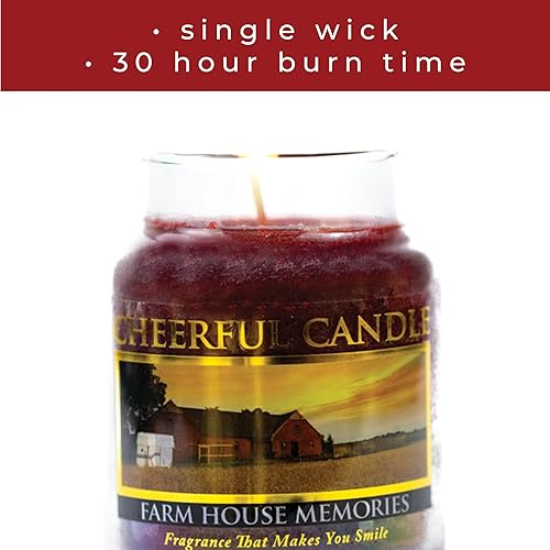 Miniatura 4 de A Cheerful Giver - Vela perfumada en tarro de cristal Farm House Memories (6 onzas) con tapa y fragancia fiel a la vida, fabricada en Estados Unidos