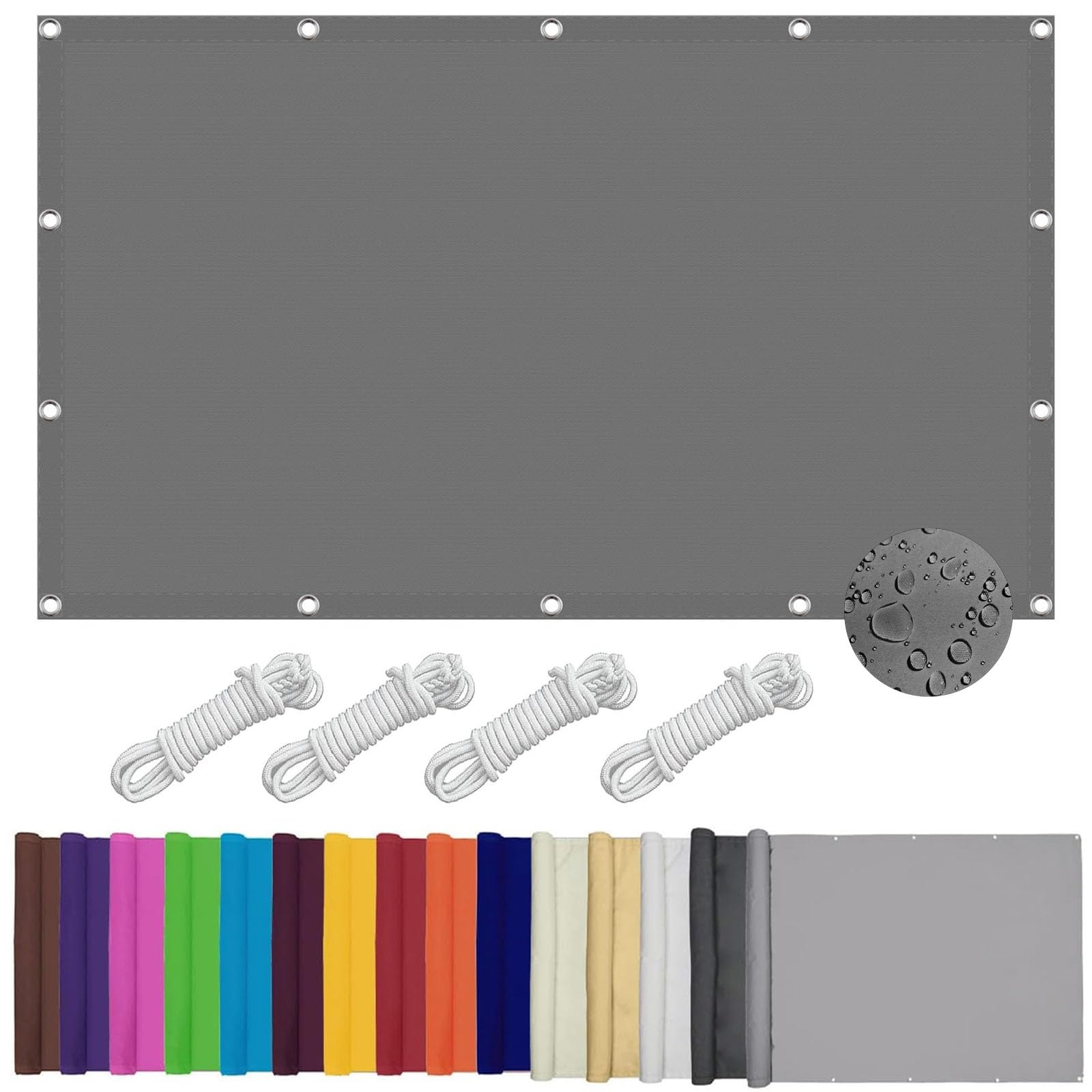 Voile d'ombrage rectangulaire 1.5 x 3.2 m pour extérieur et terrasse