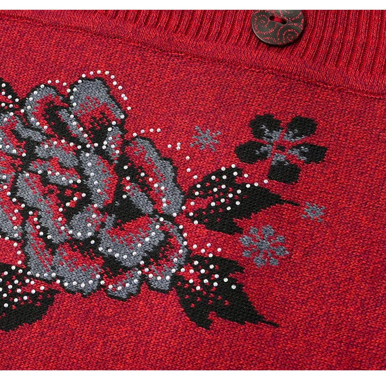 Suéter suelto mujer mayor abrigo cardigan fino punto primavera otoño 3