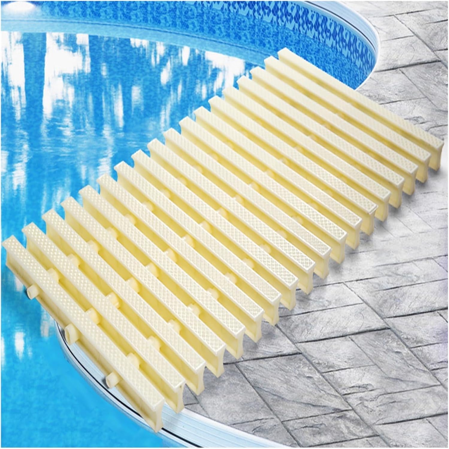 HCZKIUJY Swimming Pool grates Rectangle Drainage Grate for Swimming Pool, Road Drainage Grating, Sewer Grate, Can Be Turned Durable Channel Grate Overflow Drain Grate (White 30x100cm)