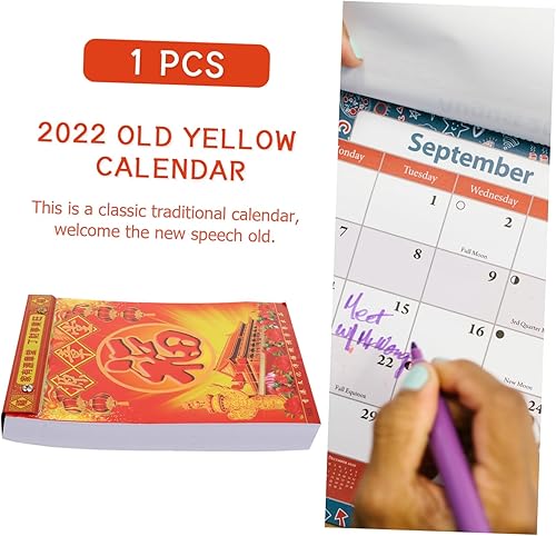 Miniatura 6 de EXCEART 6 Pcs 2022 2023 Old Calendar Home Use Calendar 2022 Annual Calendar 2022 Wall Scroll Calendar New Daily Household Decor Hanging Chinese