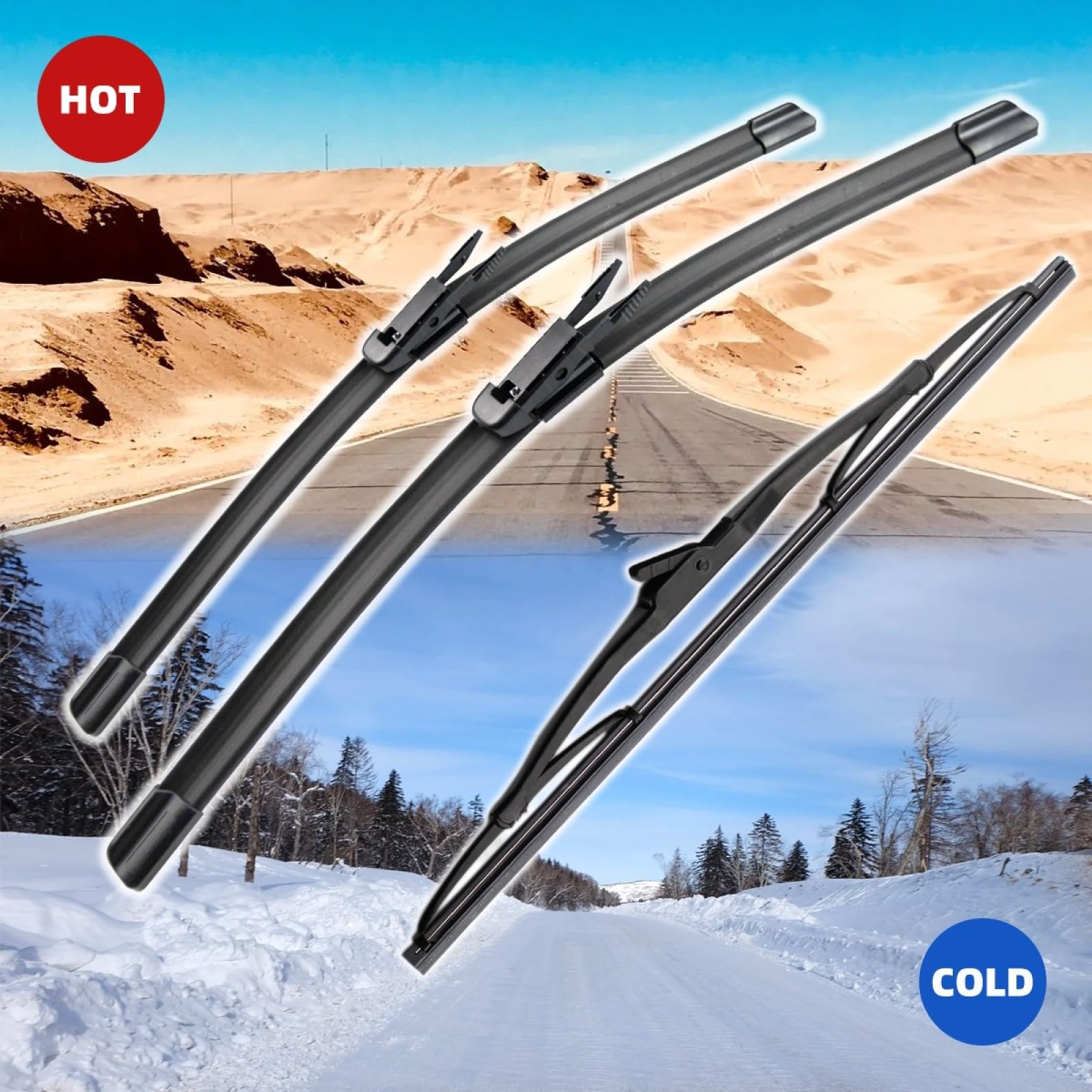 Parabrezza Anteriore Tergicristalli per Land Rover Freelander 2 2007-2014, spazzole tergicristallo anteriori posteriori da 24"/20"/14"