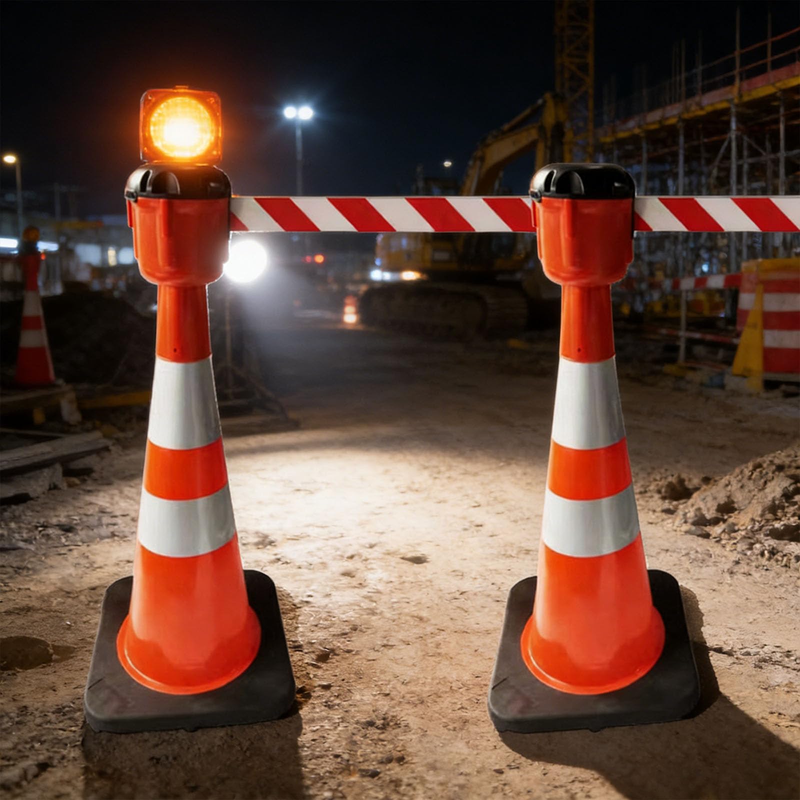 Taśma Nakładki Na Stożki, 5m/10m Wysuwana Nakładka Na Stożki Do Stożków Drogowych, Dobrze Widoczna, Do Blokowania Ruchu I Obszarów Dla Pieszych, żółta/czerwona/czarna(Size:5m,Color:Czarny)
