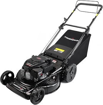 PowerSmart 22-Inch Self Propelled Gas Lawn Mower, 170cc 4-Cycle OHV Engine, 3-in-1 Mulch/Bag/Rear Discharge, 6 Cutting Heights