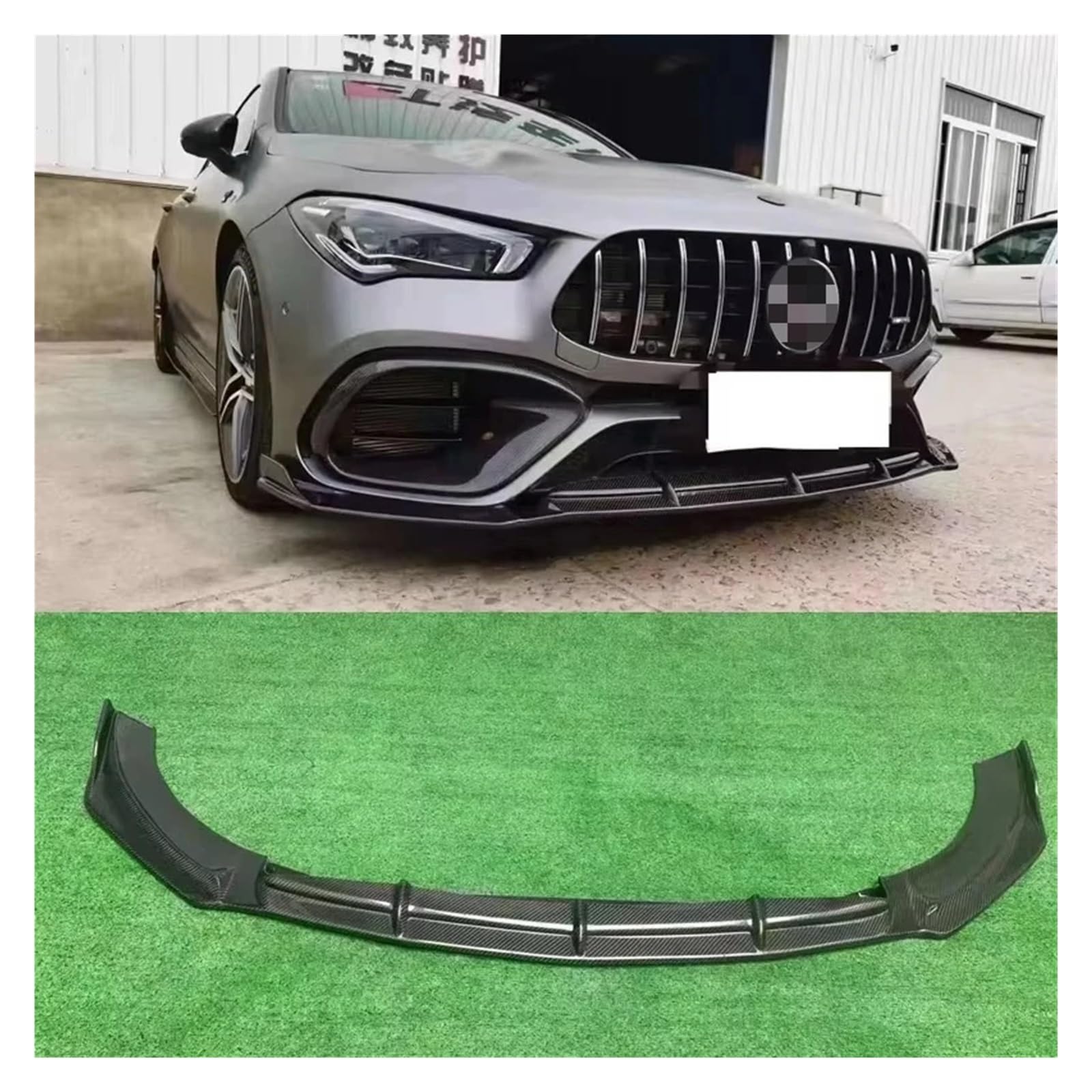 Lyjstore W stylu Fd W118 CLA45S AMG dokładka przedniego zderzaka z włókna węglowego Splitter Spolier kompatybilny Mercedes Benz 2020-2024