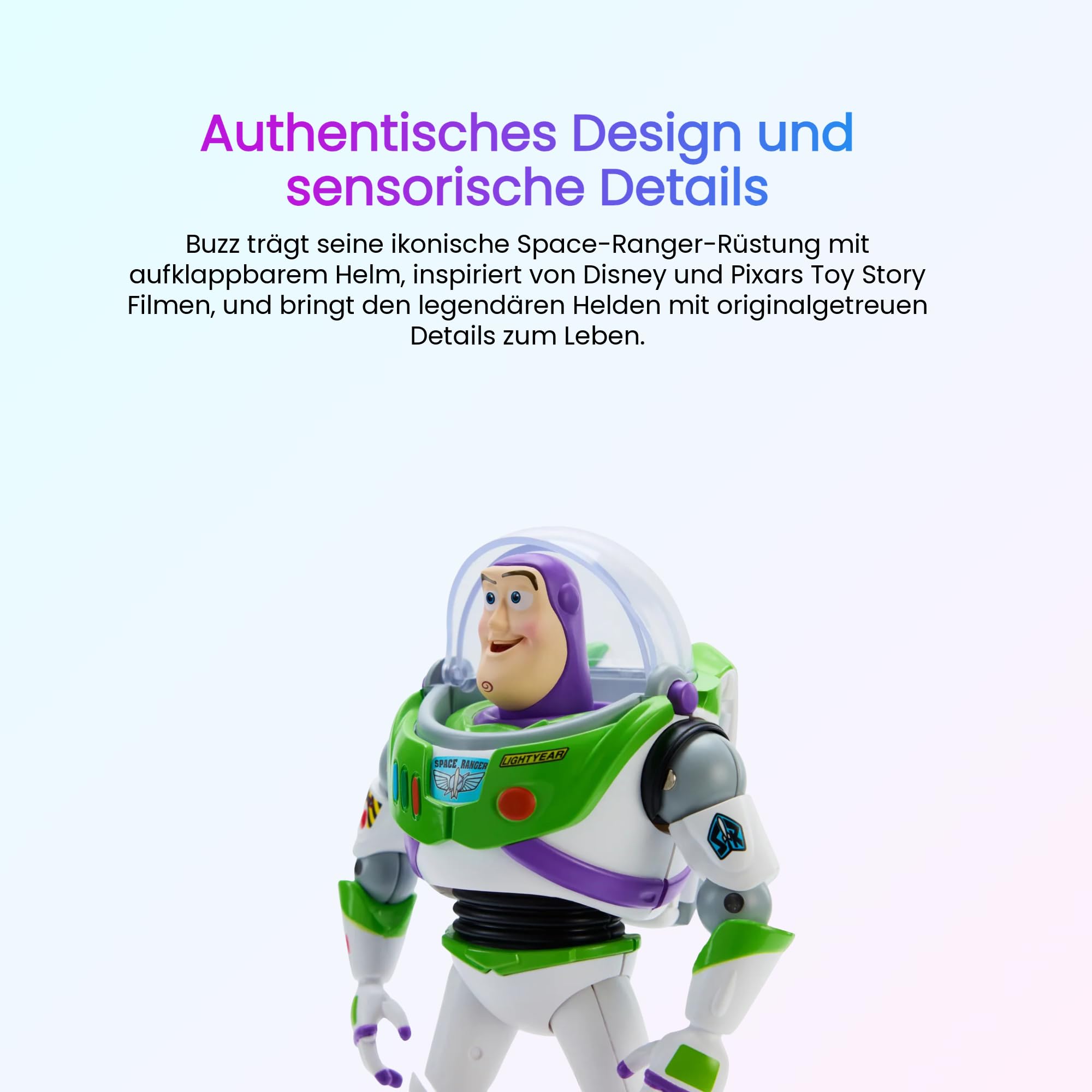 Robosen Mini Robot Buzz Lightyear – Interaktiver Smart-Roboter mit Sprache, Bewegung & App-Steuerung | Offizielles Disney Pixar Toy Story Sammlerstück | Programmierbare Aktionen, Akku§